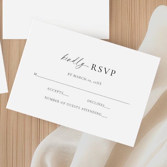 Minimal Classic Modern Elegant RSVP Card (Creator Uploaded)