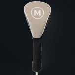 Minimal Classic Monogram Beige Golf Head Cover<br><div class="desc">Modern Monogrammed Classic Golf Head Covers Minimalist Monogram Initial Emblem Beige White. Perfect as father's day gifts for dad,  gifts for grandfather,  husband and more.</div>