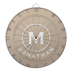 Minimal Classic Monogram Name Dartboard