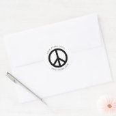 Minimal Classic Peace Love Faith Social Justice Classic Round Sticker (Envelope)