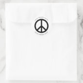 Minimal Classic Peace Love Faith Social Justice Classic Round Sticker (Bag)