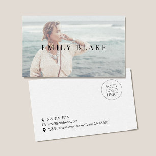 Minimal Classic Photo Business  Card