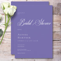 Minimal Classic Purple & White Bridal Shower