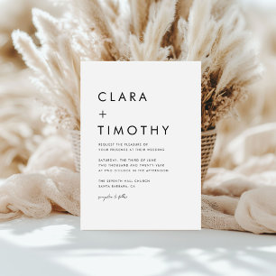 Minimal Classic Script Modern Wedding Invitation