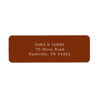 Minimal Classic Terracotta Wedding Return Address