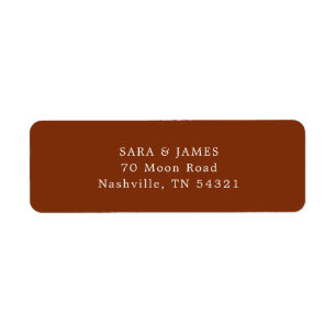 Minimal Classic Terracotta Wedding Return Address