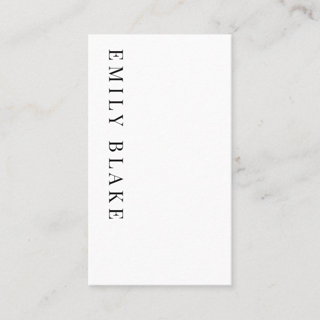 Minimal Classic Vertical Business Card (Front)