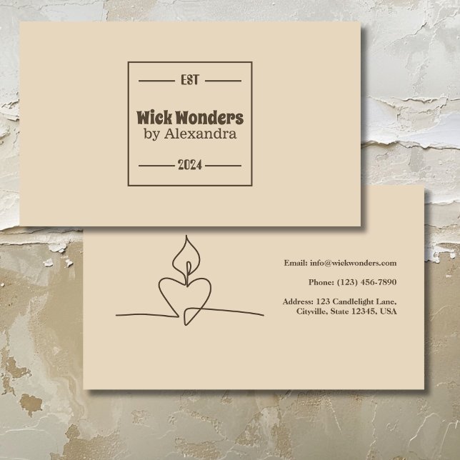 Minimal Classical Apothecary Candle Business Card (Creator Uploaded)