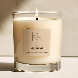 Minimal Classical Apothecary Candle Label