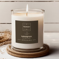 Minimal Classical Apothecary Candle Label