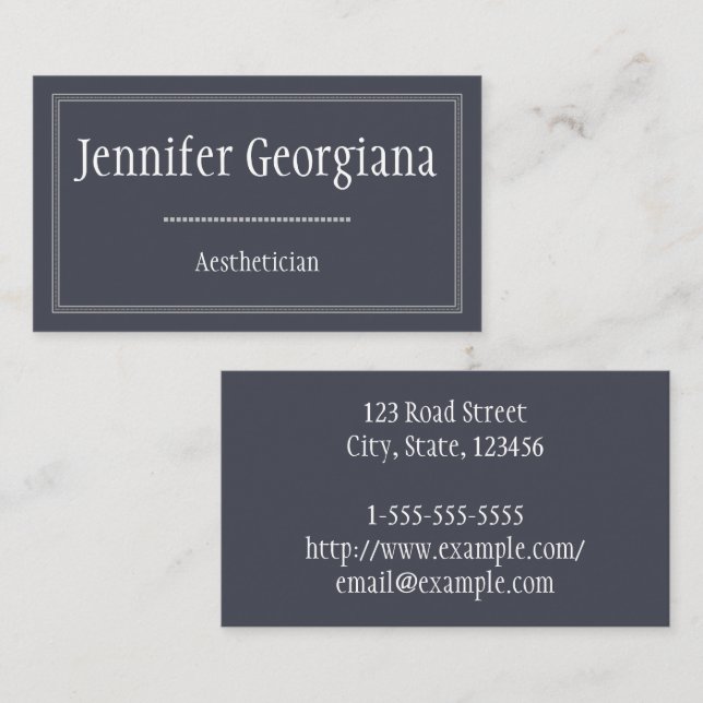Minimal & Clean Aesthetician Business Card (Front/Back)