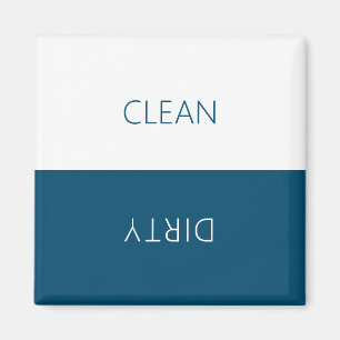 Minimal Clean Dirty Dishwasher Sign Magnet