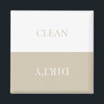 Minimal Clean Dirty Dishwasher Sign Magnet<br><div class="desc">Minimal sleek clean dirty dishwasher sign</div>