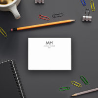 Minimal Clean Initials White Grey
