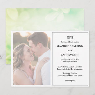 minimal clean neutral bohemian wedding invitation