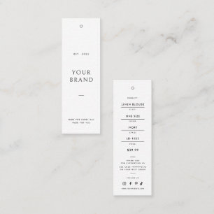 Minimal Clothing Price Tag