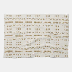 Minimal Coastal Abstract mudcloth boho rustic Tea Towel
