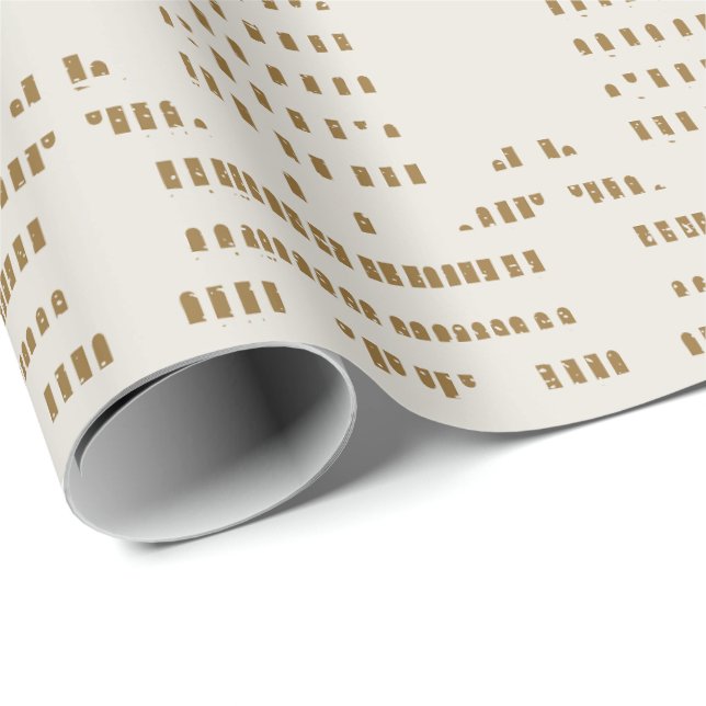 Minimal Coastal Abstract mudcloth boho rustic  Wrapping Paper (Roll Corner)
