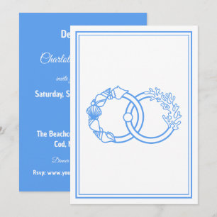 Minimal Coastal Interlocking Rings Invitation