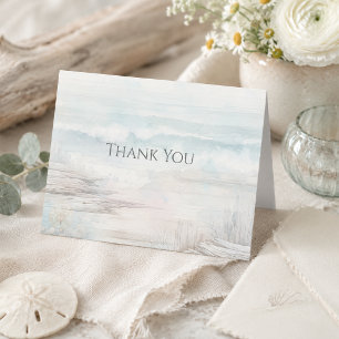 Minimal Coastal Watercolor Thank You Card