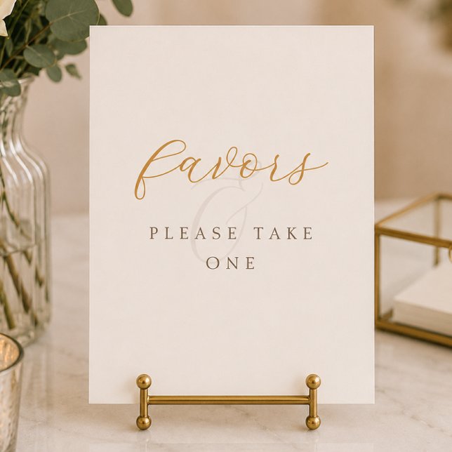 Minimal Cocoa Brown Wedding Favours Tabletop Sign (Minimal Cocoa Brown Wedding Favors Tabletop Sign)