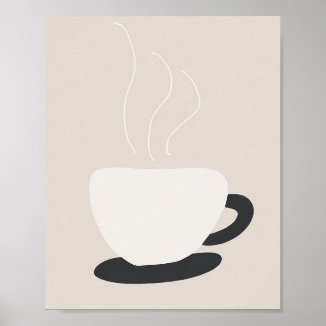 Minimal Coffee Cup – Modern Neutral Wall Art (Front)