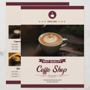 Minimal Coffee Shop Flyer Template