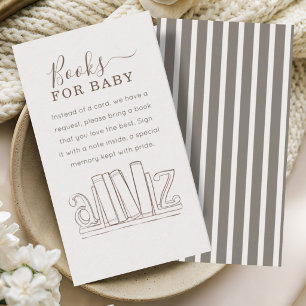Minimal Coffee themed Books for Baby Enclosure Card