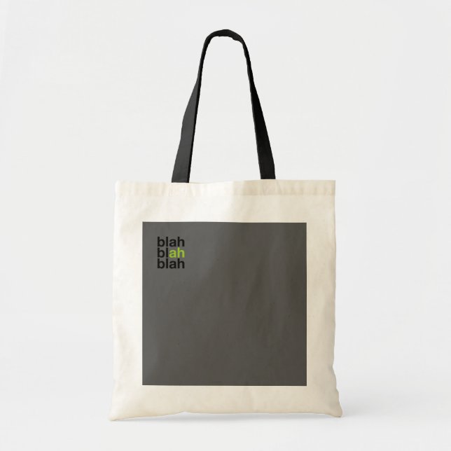 Minimal Color Block Tote Bag – Blah Blah Blah (Front)