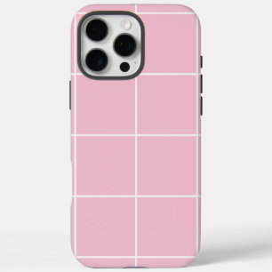 Minimal Color Grid Check Pattern iPhone 16 Pro Max Case
