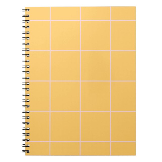 Minimal Color Grid Check Pattern Notebook (Front)