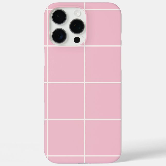 Minimal Colour Grid Check Pattern Case-Mate iPhone Case (Back)