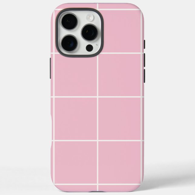 Minimal Colour Grid Check Pattern Case-Mate iPhone Case (Back)