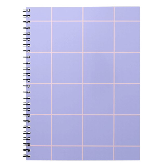Minimal Colour Grid Check Pattern Notebook (Front)