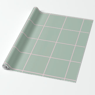 Minimal Colour Grid Check Pattern Wrapping Paper