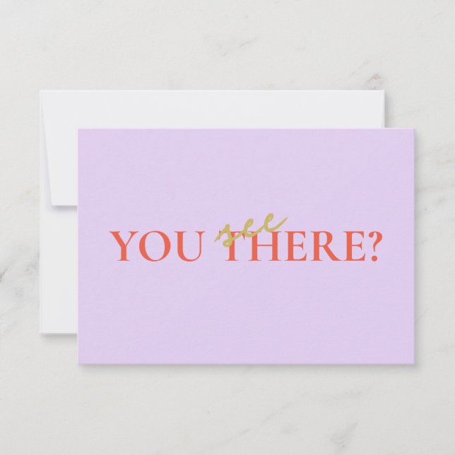 Minimal Colourful Orange Script Response Card (Front)