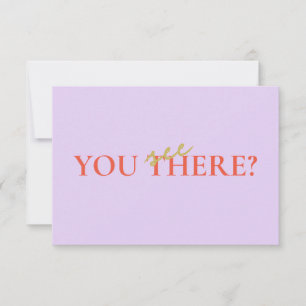 Minimal Colourful Orange Script Response Card