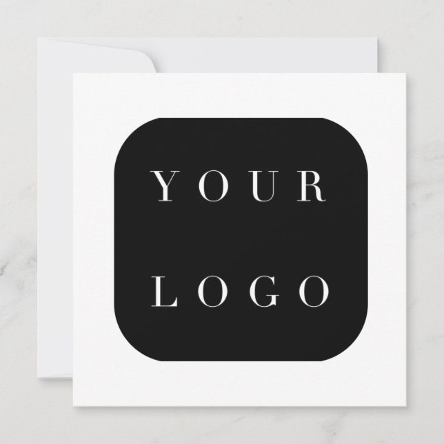 Minimal Company Brand Logo Thank You 5.25x5.25 Card (Front)