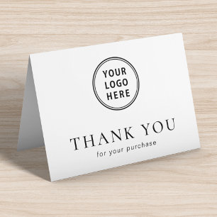 Minimal Company Logo Thank You Card