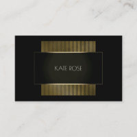Minimal Conceptual Black Gold Hairdresser