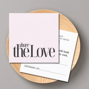 Minimal Cool Rose Bold Beauty Referral Card