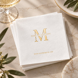 Minimal Corporate Event Business Logo Custom Foil Napkins