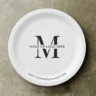 Minimal Corporate Event Business Logo Custom Paper Plate