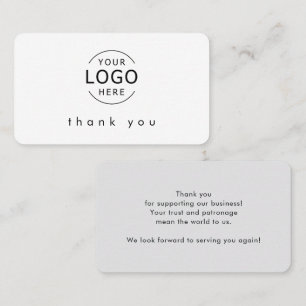 Minimal Corporate Thank You Business Card Insert