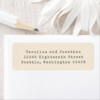 Minimal Cream Retro Typewriter Font Return Address