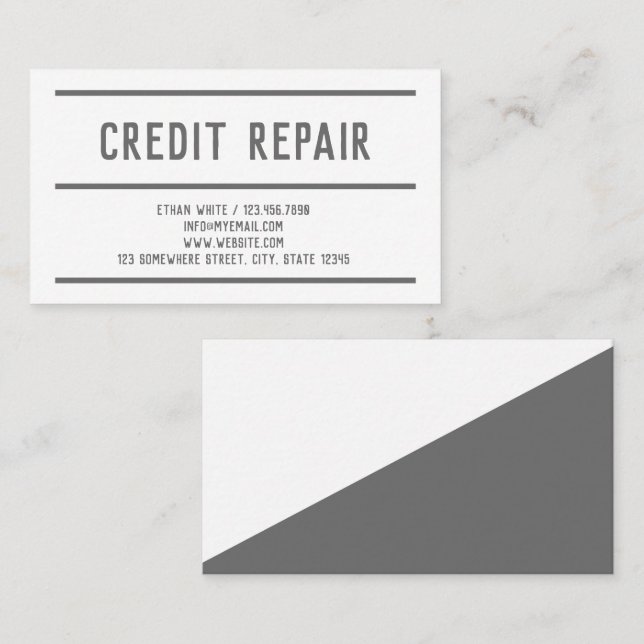 Minimal Credit Repair Business Card (Front/Back)