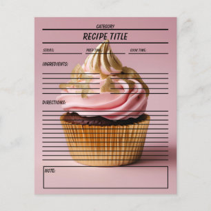 Minimal Cupcake Recipe Book Template