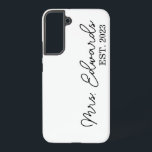 Minimal Cursive Mrs. Custom Last Name Wedding Gift Samsung Galaxy Case<br><div class="desc">This is a Minimal Cursive Custom Mrs. Last Name Wedding Gift Samsung Galaxy Phone Case!</div>