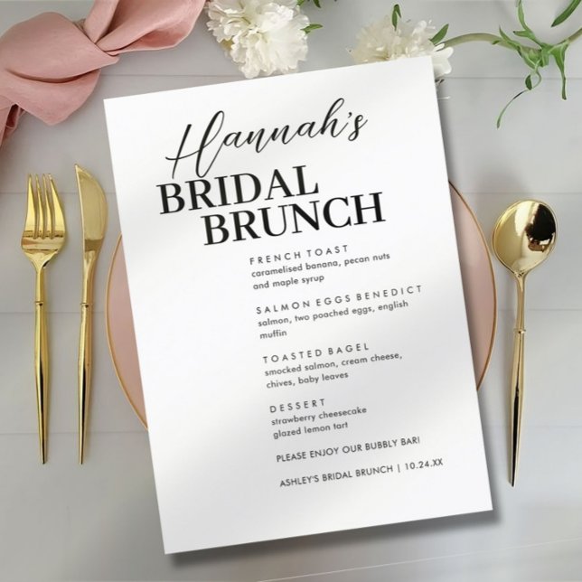 Minimal Custom Bridal Brunch Menu (Creator Uploaded)