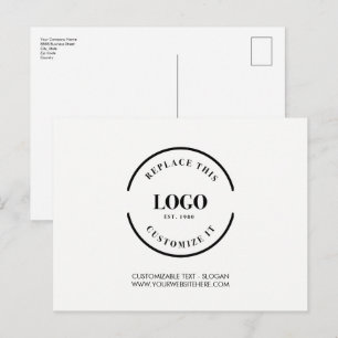 Minimal Custom Business Logo  marketing Branding  Postcard
